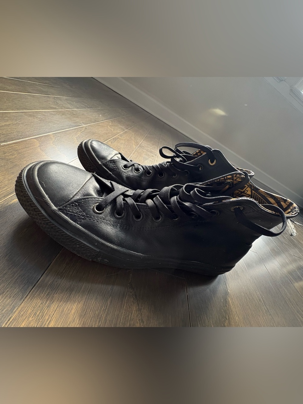Unisex Limited Addition Black History Month Black Leather Chuck Taylor's